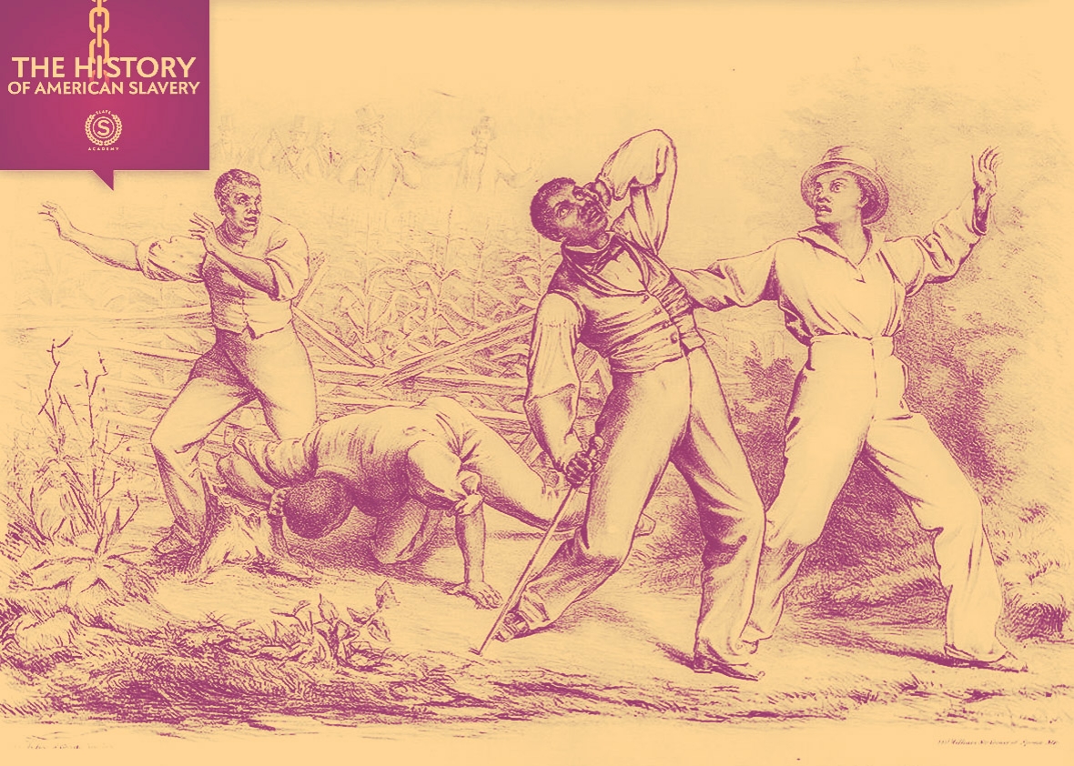 Illustration depicting the Fugitive Slave Law of 1850.