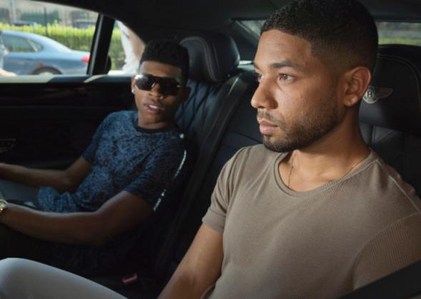 Bryshere Gray as Hakeem Lyon and Jussie Smollett as Jamal Lyon i