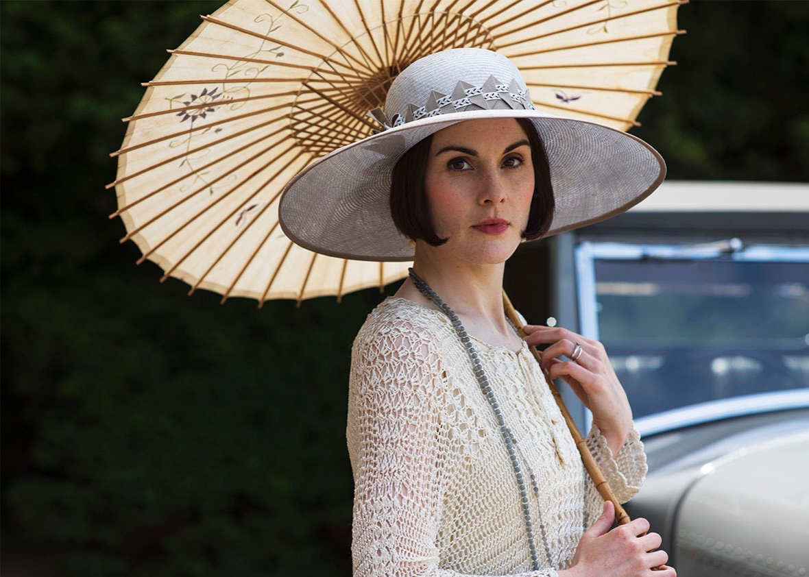 Michelle Dockery as Lady Mary.