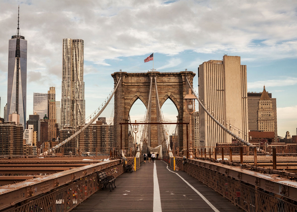 Brooklyn Bridge, New York, USA. 
