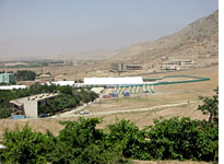 The loya jirga, meeting in a giant German tent that can be seen but not entered by the press