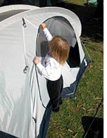 Tallulah meets the tent