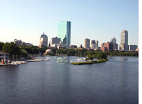 View from the bridge back toward Boston