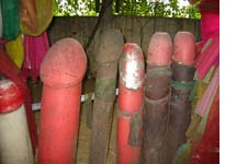 Offerings at the penis shrine