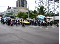 Traffic turned motocross race 