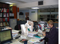 A corner of the Guardian newsroom