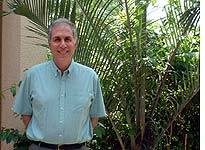 My father, Dr. Jonathan Zenilman, near our version of a Yucca plant