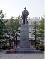 Statue of Lenin, in front of my hotel