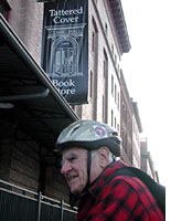 Manny in front of the Tattered Cover