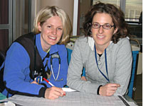 Alexi (left) and Ingrid in the CCU