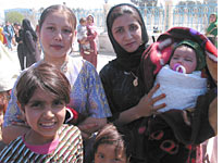 Family at shrine