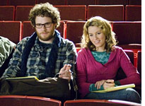 Seth Rogen and Elizabeth Banks in Zack and Miri Make a Porno.