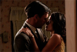 Don Draper (Jon Hamm) and Suzanne Farrell (Abigail Spencer) in &quot;Mad Men&quot; on (c)American Movie Classics Company LLC. All rights reserved.