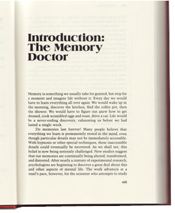 Loftus introduced the &quot;memory doctor&quot; in her 1980 book Memory. Click image to expand.