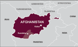 Map of Afghanistan.