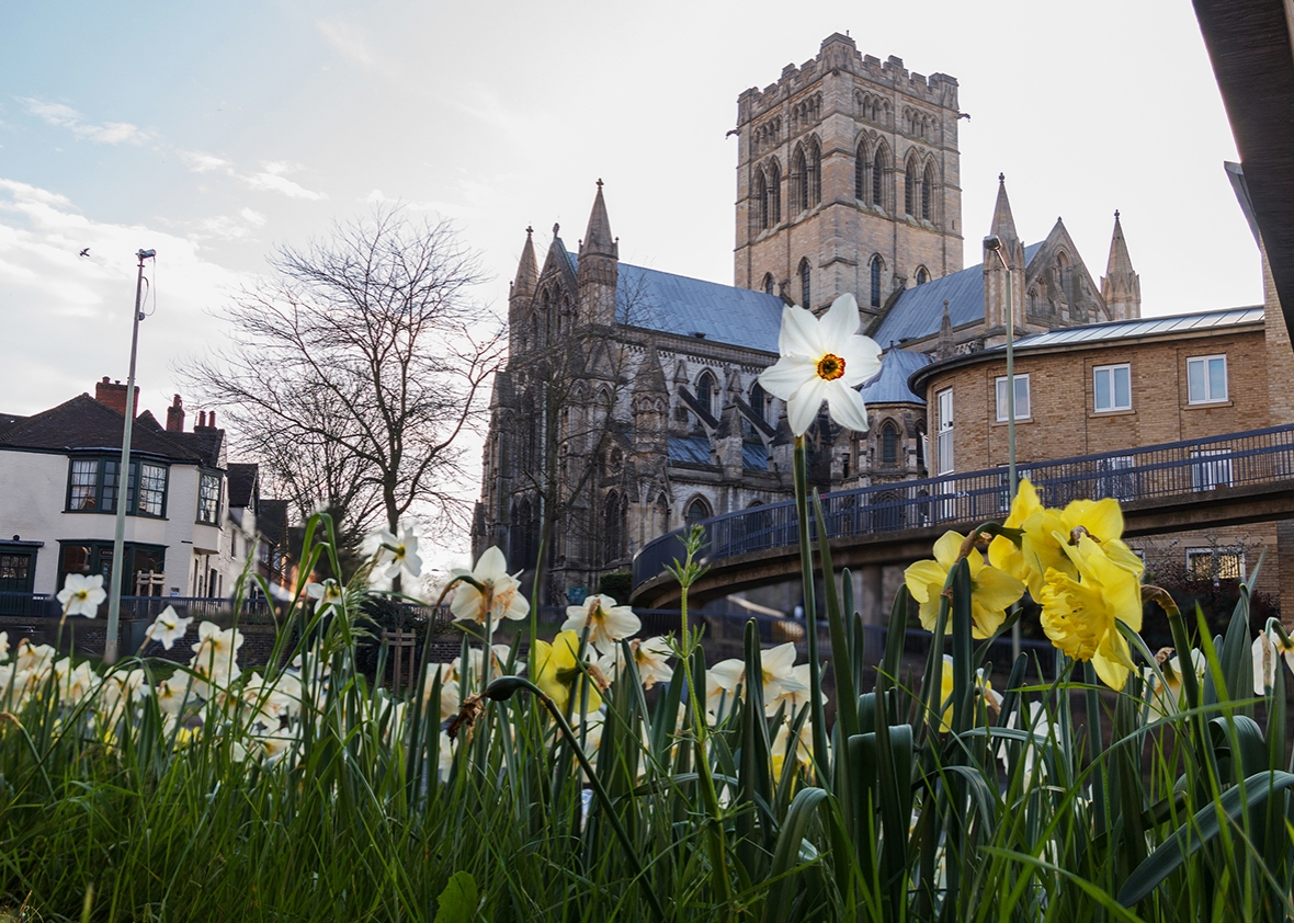 Cathedral of St. John the Baptist in England. 