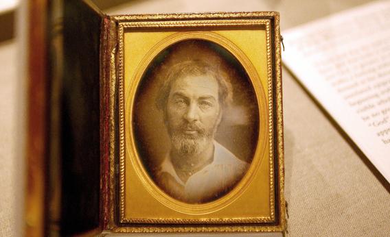  A daguerreotype of Walt Whitman is displayed at the New York Public Library September 13, 2005. 