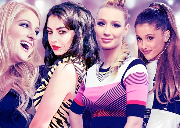 Meghan Trainor, Charli XCX, Iggy Azalea, and Ariana Grande