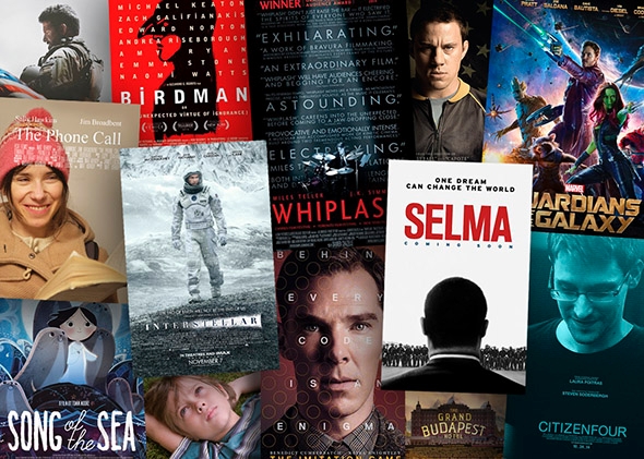 What are some movies nominated for the Academy Award in 2015?