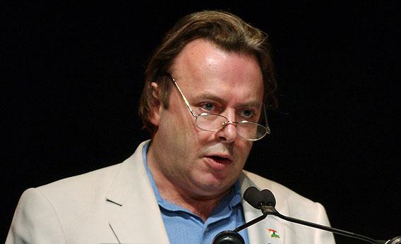 Writer Christopher Hitchens participates speaking at the LA Times Festival of Books on April 25, 2004 at UCLA