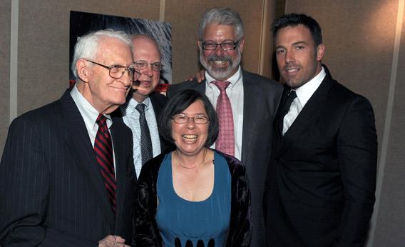 Bob Anders, Mark Lijek, Cora Lijek, Lee Schatz, and actor/director Ben Affleck arrive at the premiere of Warner Bros. Pictures' Argo