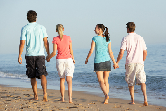 Group Of Friends Enjoying Beach Holiday