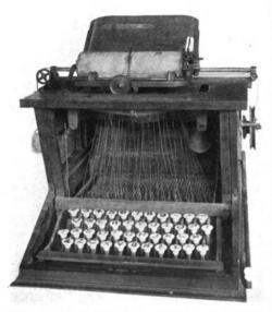 Prototype typewriter invented by Christopher Latham Sholes.