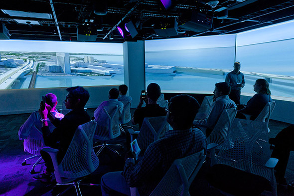 Exploring traffic simulations in the Teaching And Visualization Lab at NC State University. Exploring traffic simulations in the Teaching And Visualization Lab at NC State University.