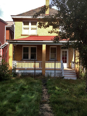 The back of Vojtko's house in Homestead, Pa.
