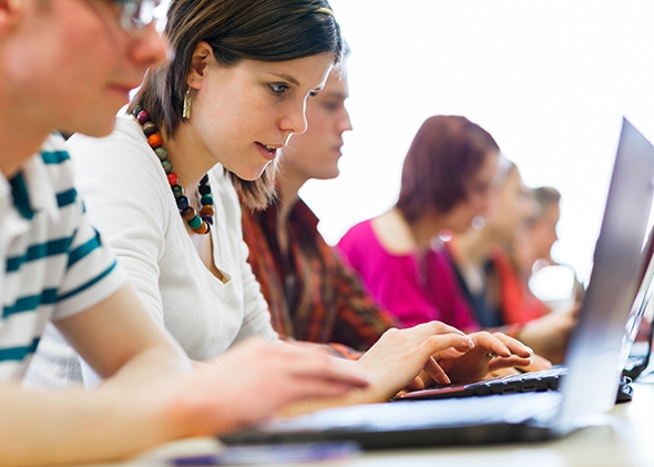 Students on Laptops. Students on Laptops.
