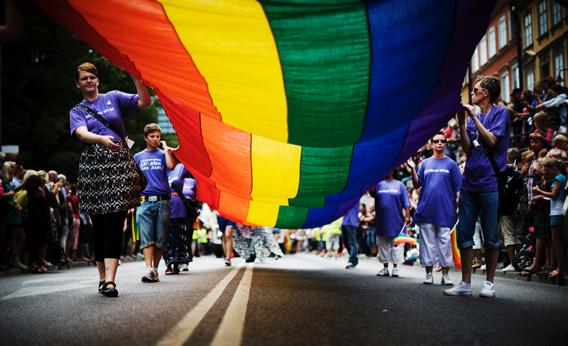 Gay Pride Rainbow Flag.