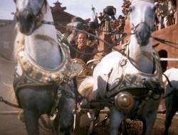 The great chariot race from William Wyler&rsquo;s 1959 film adaptation of Ben-Hur, with Charlton Heston in the title role.