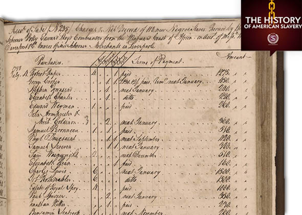 Charges and net proceed of 118 new Negroe slaves.