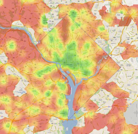 Heat Map Washington DC