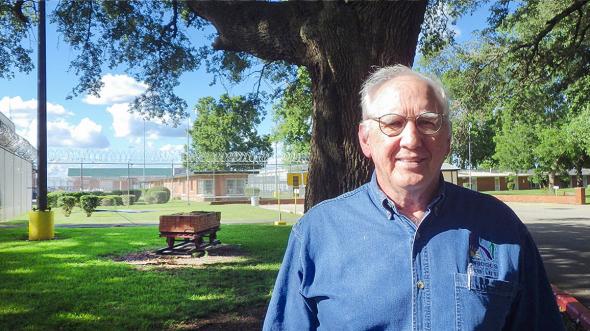 John Sage outside Jester I prison in June 2014.