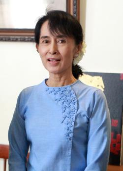 Myanmar opposition leader Aung San Suu Kyi.