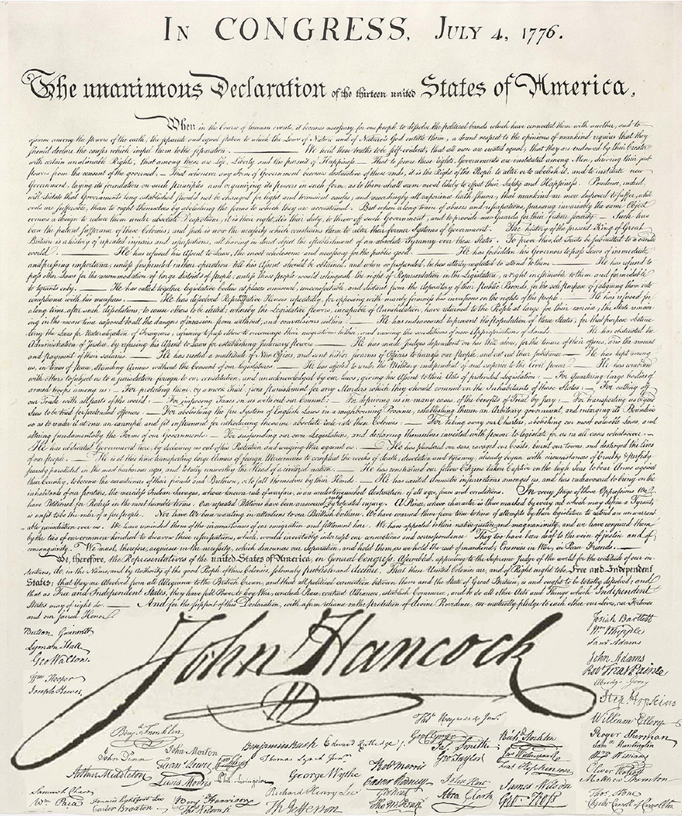 John Hancock S Declaration Of Independence Signature Was It