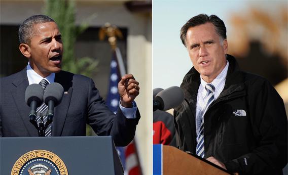 President Obama and presidential candidate Mitt Romney.
