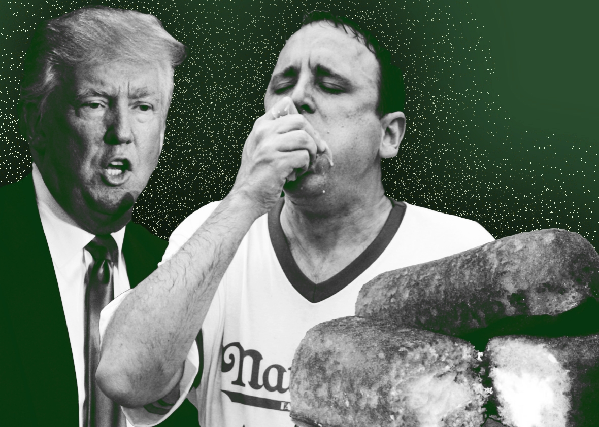 Donald Trump, Joey Chestnut and some twinkies.