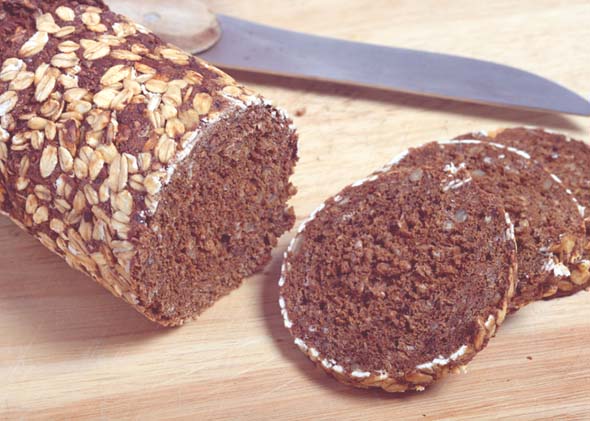 Pumpernickel rye bread.