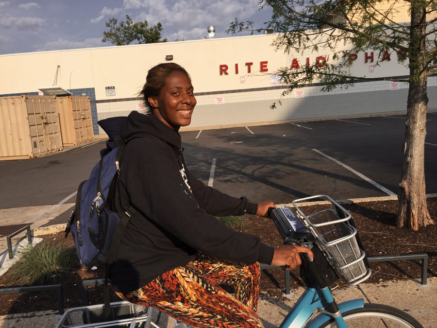 Hill doesn&rsquo;t have to take a bike to work; she&rsquo;s essentially following the bus route on her bike. But this is the only time Hill has before her 16-hour workday to have fun. 
