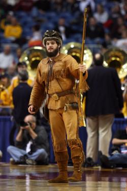 West Virginia mountaineer mascot. 