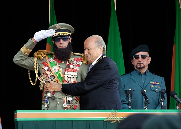 THE DICTATOR and Joseph Blatter.