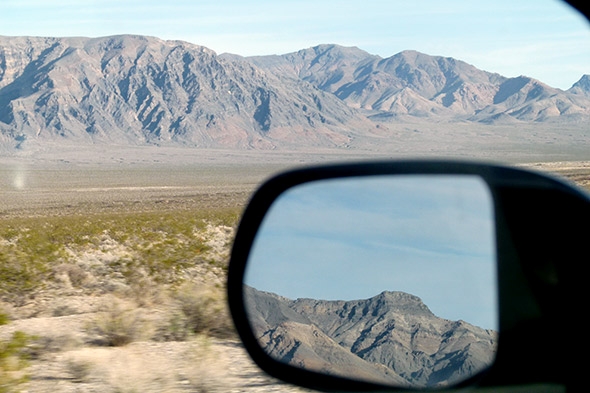 Driving into Death Valley, we were awestruck by the stark landscape. 