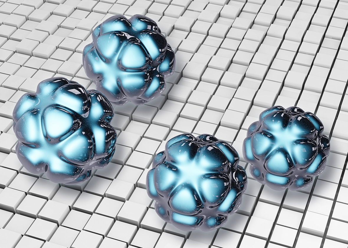 3D rendered illustration of nanoparticles. 