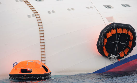 Cruise ship Costa Concordia lies stricken off the shore of the island of Giglio