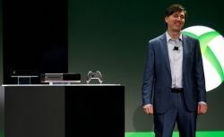 Don Mattrick, President of the Interactive Entertainment Business at Microsoft reveals the Xbox One during a press event in Redmond, Washington May 21, 2013. 