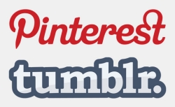Pintrest and Tumblr logos.