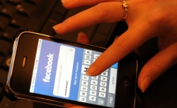 106384174 Facebook on a smartphone.