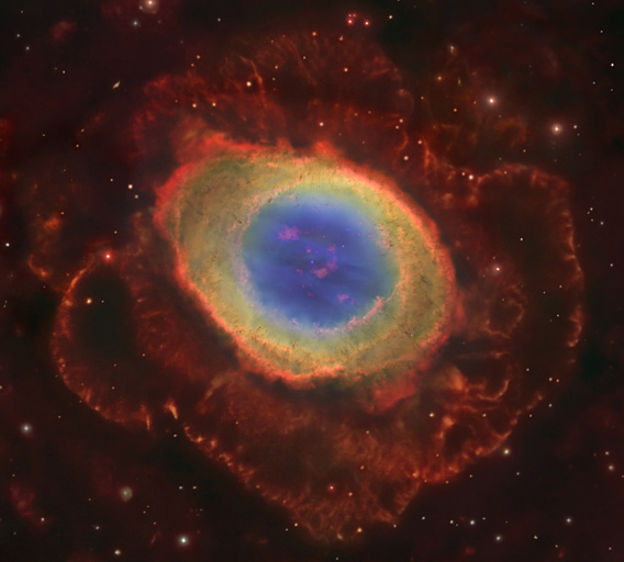 Deep image of the Ring Nebula.